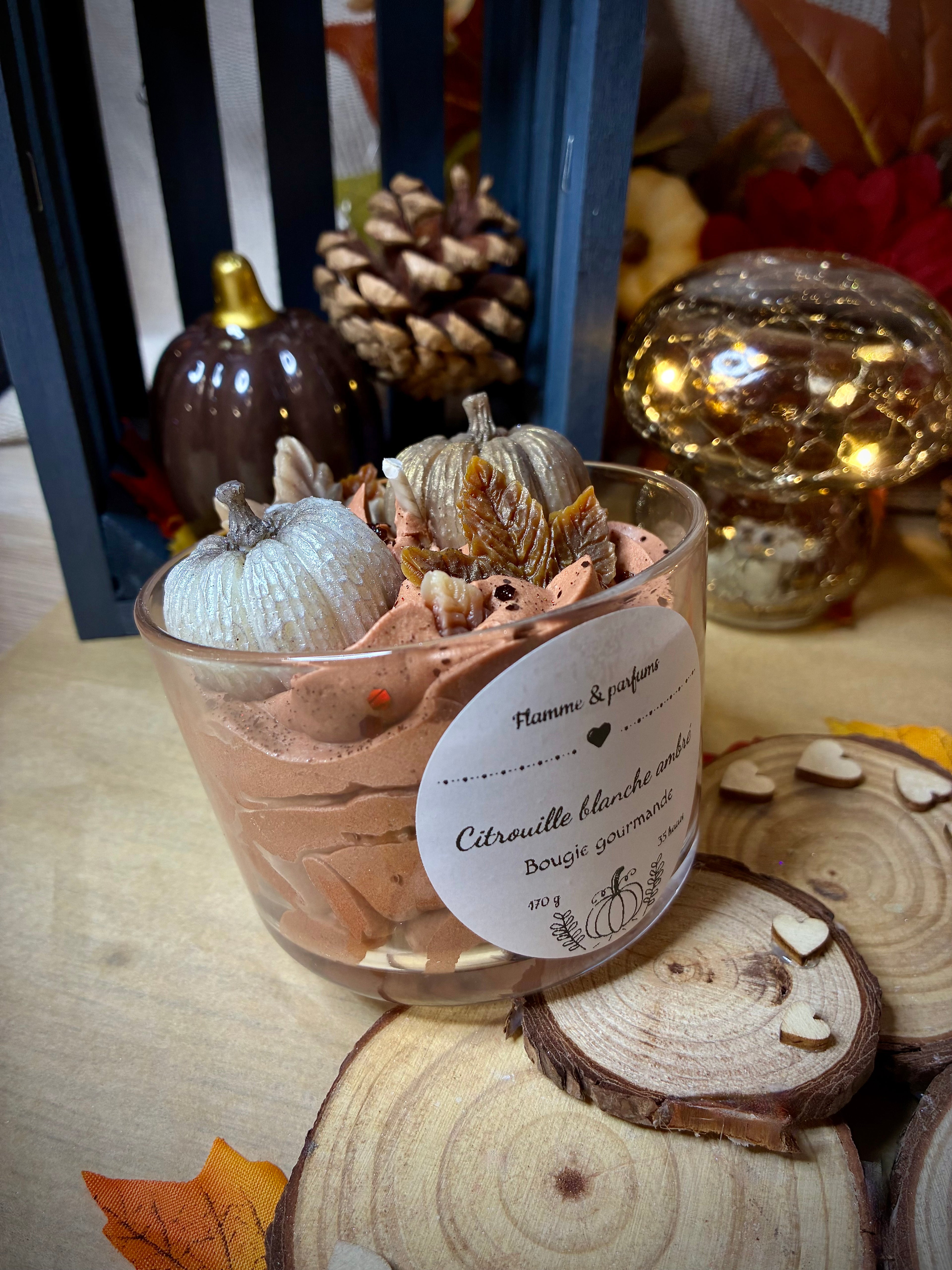 Bougie Gourmande - Citrouille Blanche Ambrée 170g