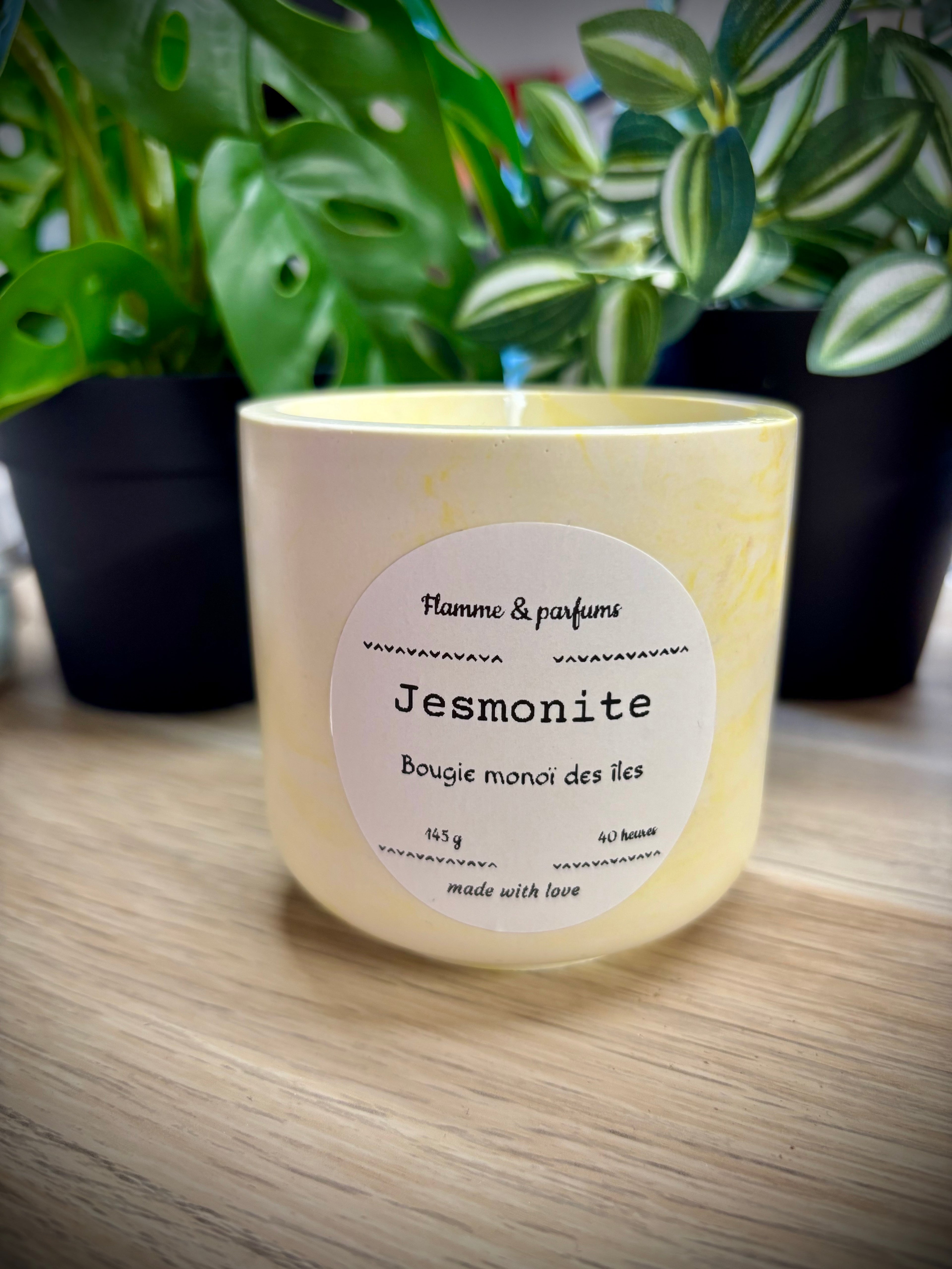 Jesmonite - Bougie monoï des îles