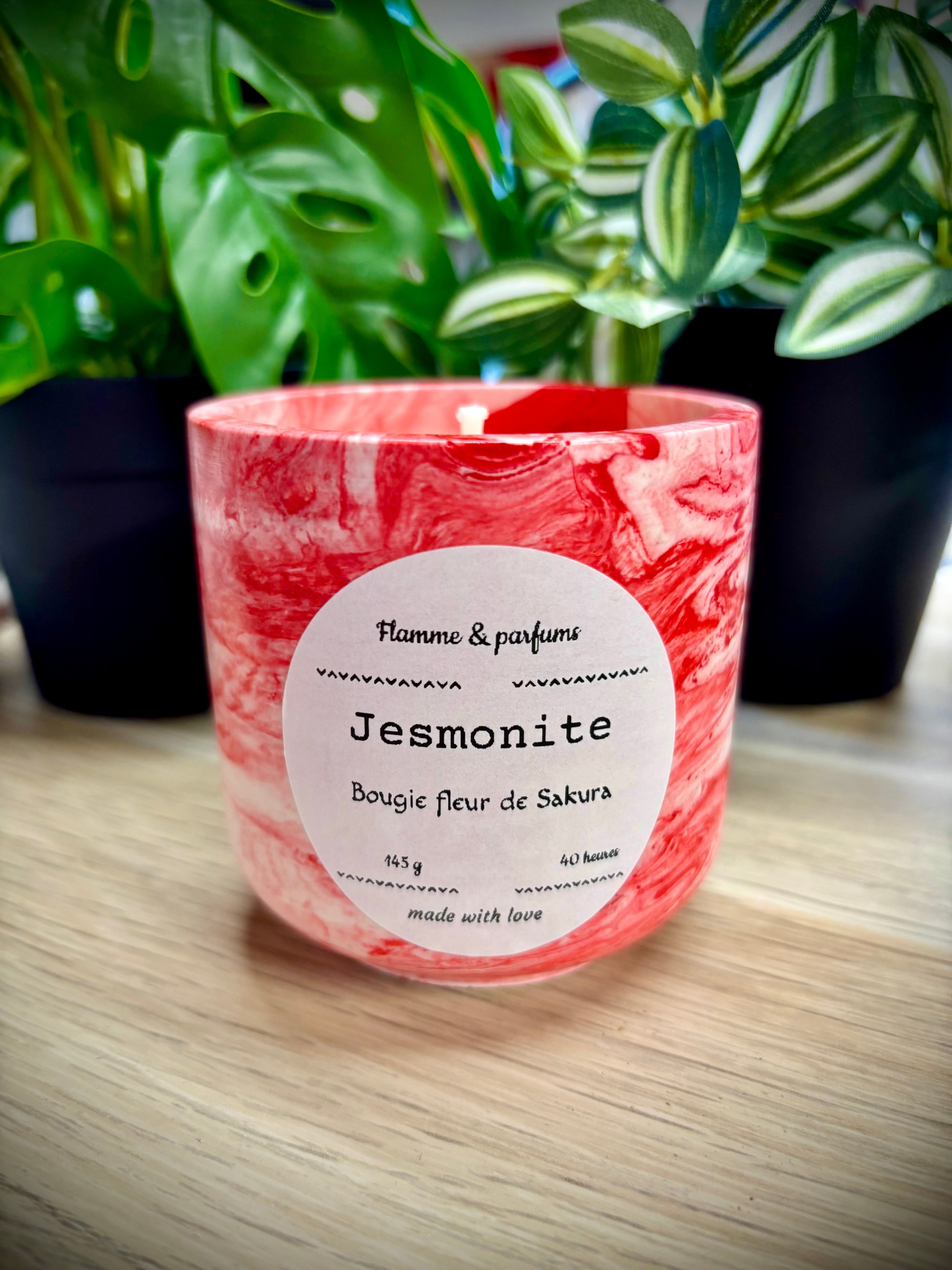 Jesmonite - Bougie fleur de Sakura