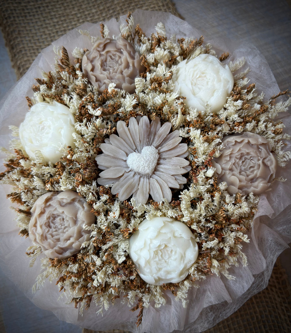 Bouquet de fondants Orchidée Blanche 200g - vue de dessus