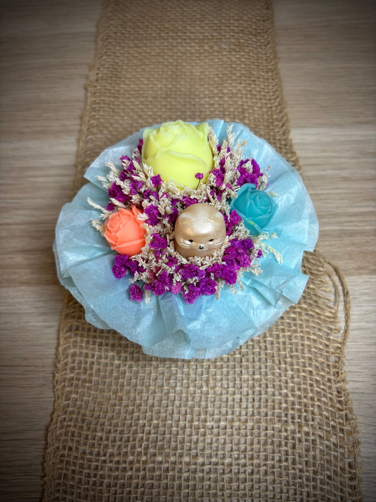 Bouquet de fondants Vanille Thé Noir multicolore vue de dessus Flamme & parfums