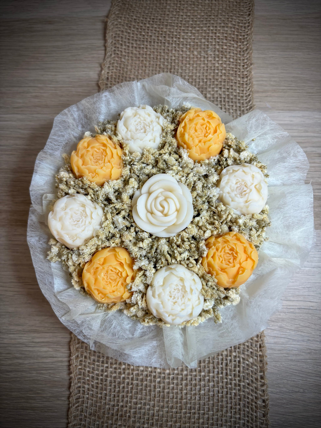 Bouquet de fondants Jasmin 200g - vue de dessus